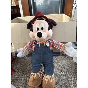 GEMMY Disney MICKEY MOUSE SCARECROW Fall Halloween PORCH GREETER Decoration 23”